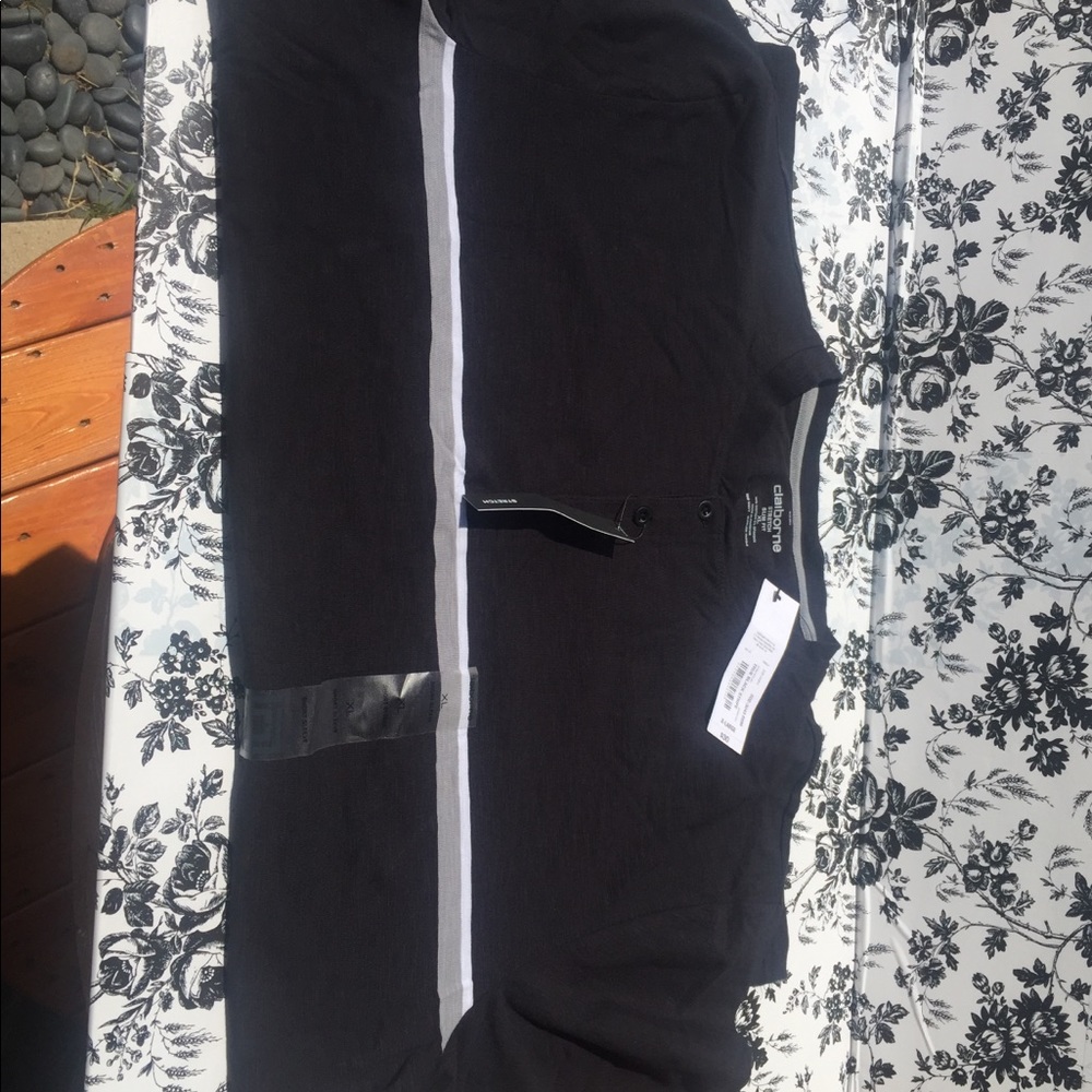 Men’s Claiborne Henley Slim Fit Shirt Black